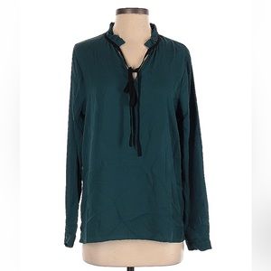 Lulus Long Sleeve Green Blouse Sz Small